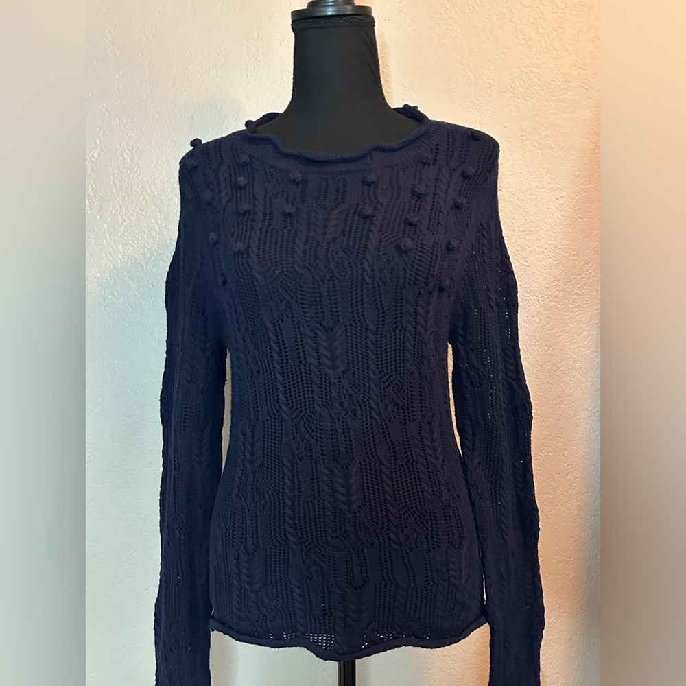 ULLA JOHNSON NAVY BLUE SWEATER SIZE MEDIUM